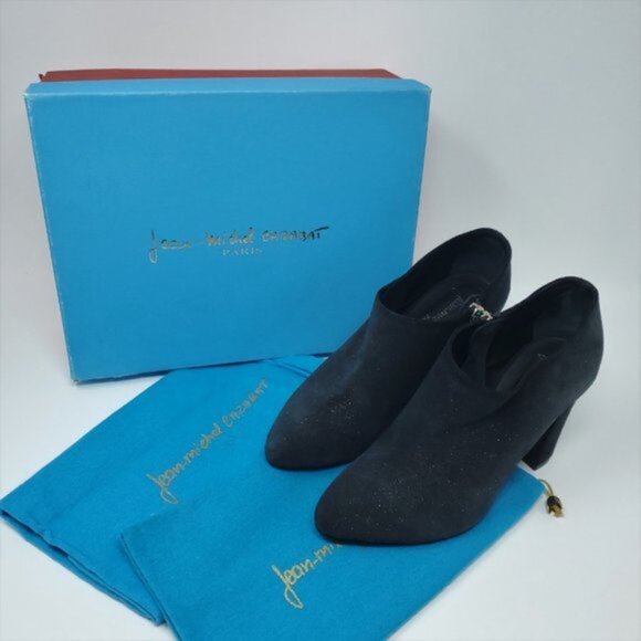 JEAN-MICHEL CAZABAT Black Zippered Sparkly Leather Booties Size EU 36 - Picture 9 of 9